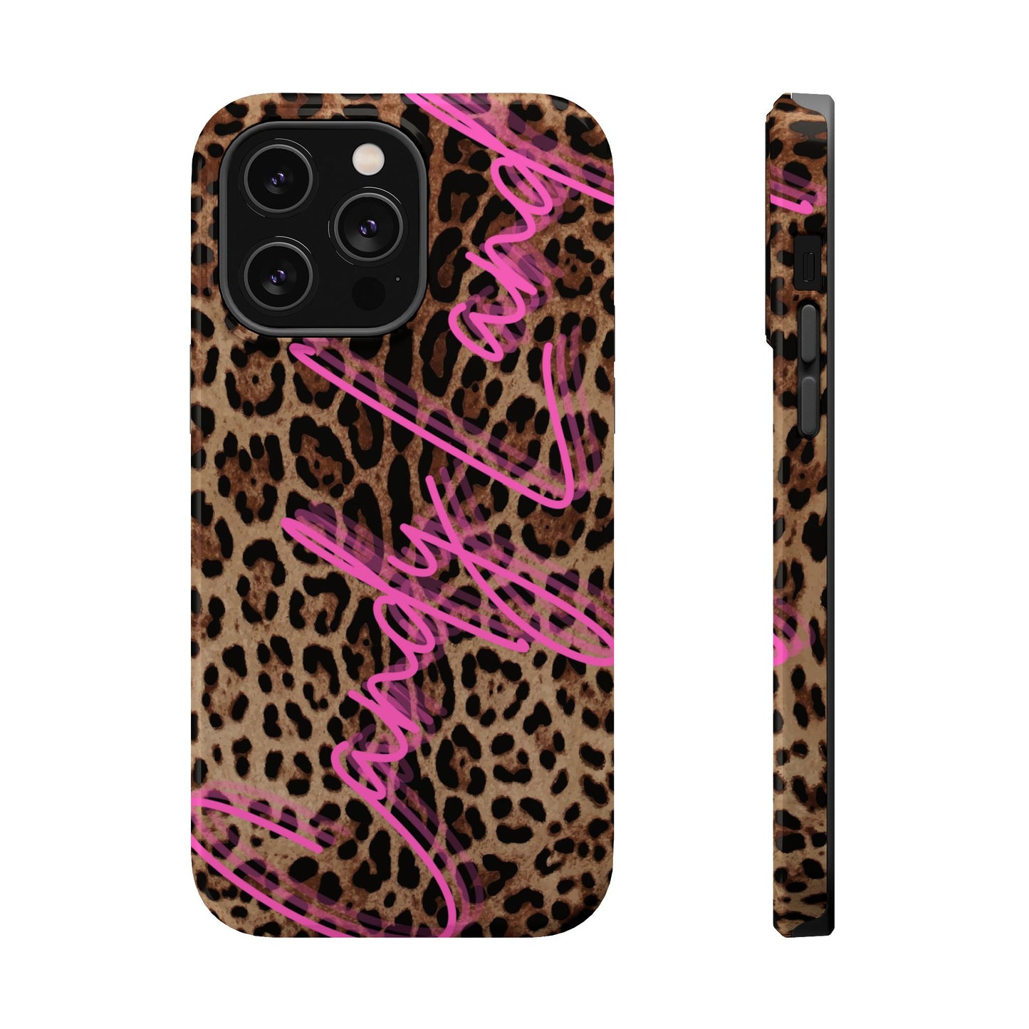 Wild Leopard Candyland pink glossy Miss MagSafe Tough Case