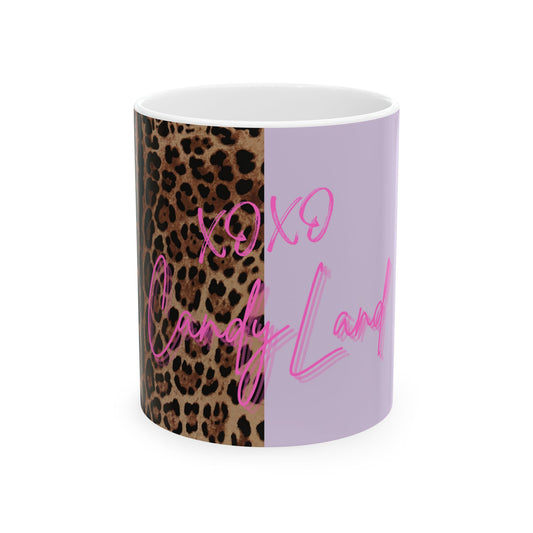 Wild Leopard Lavender XOXO Mug