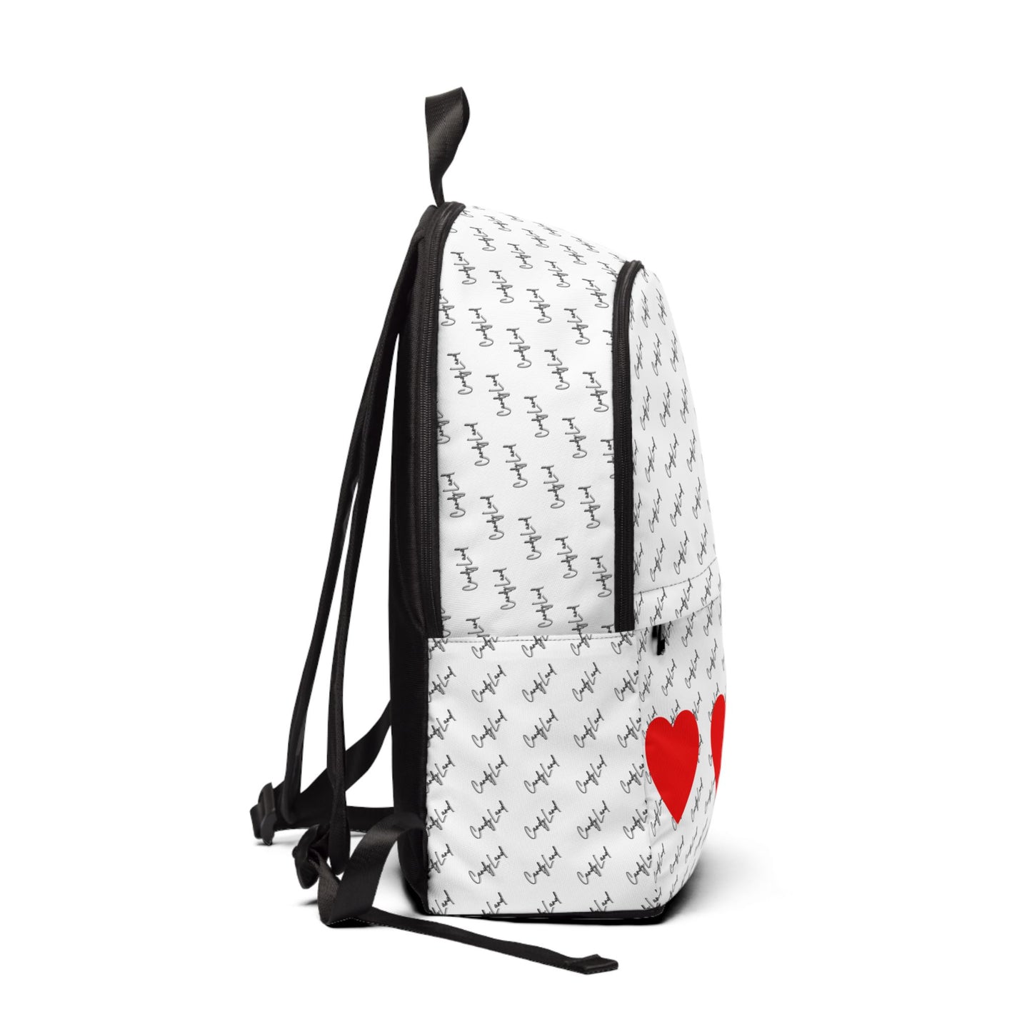 Big Heart White Backpack