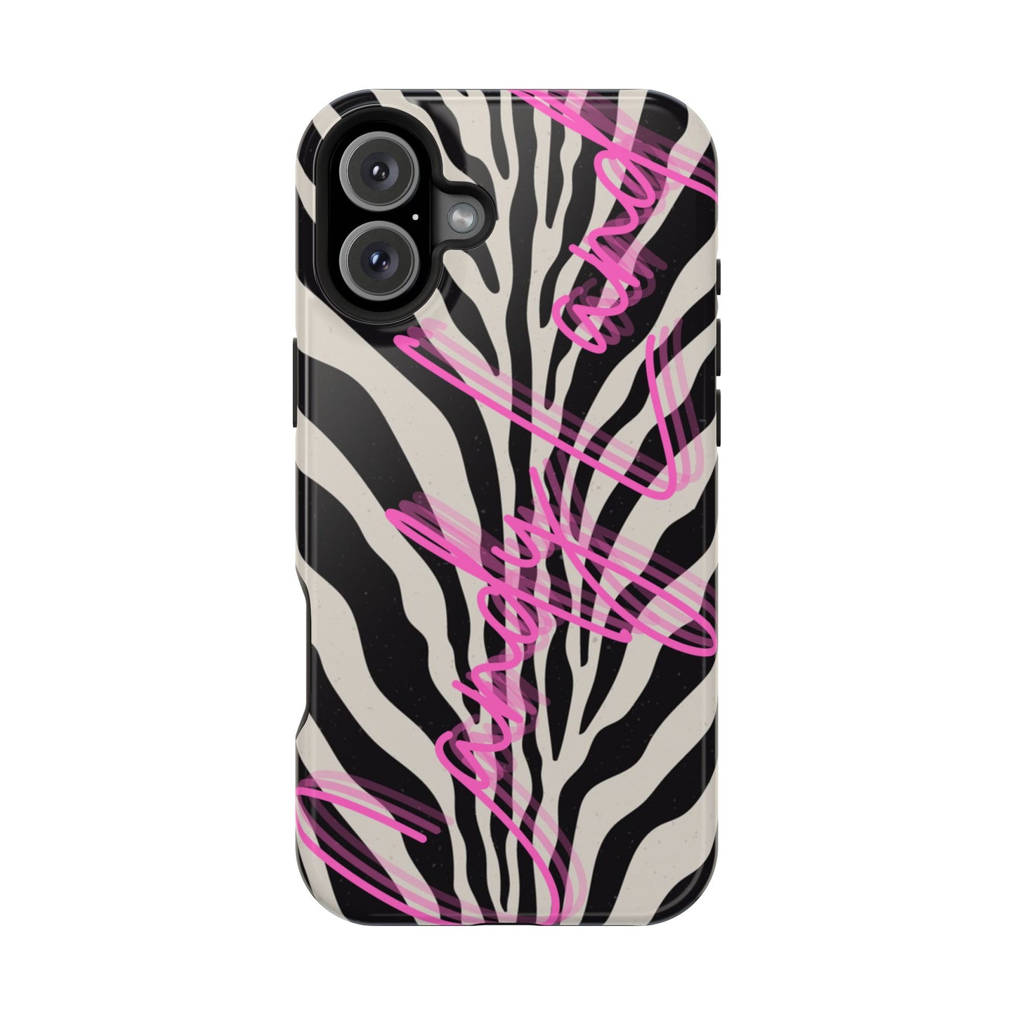 Zebra Candyland pink glossy Miss MagSafe Tough Case